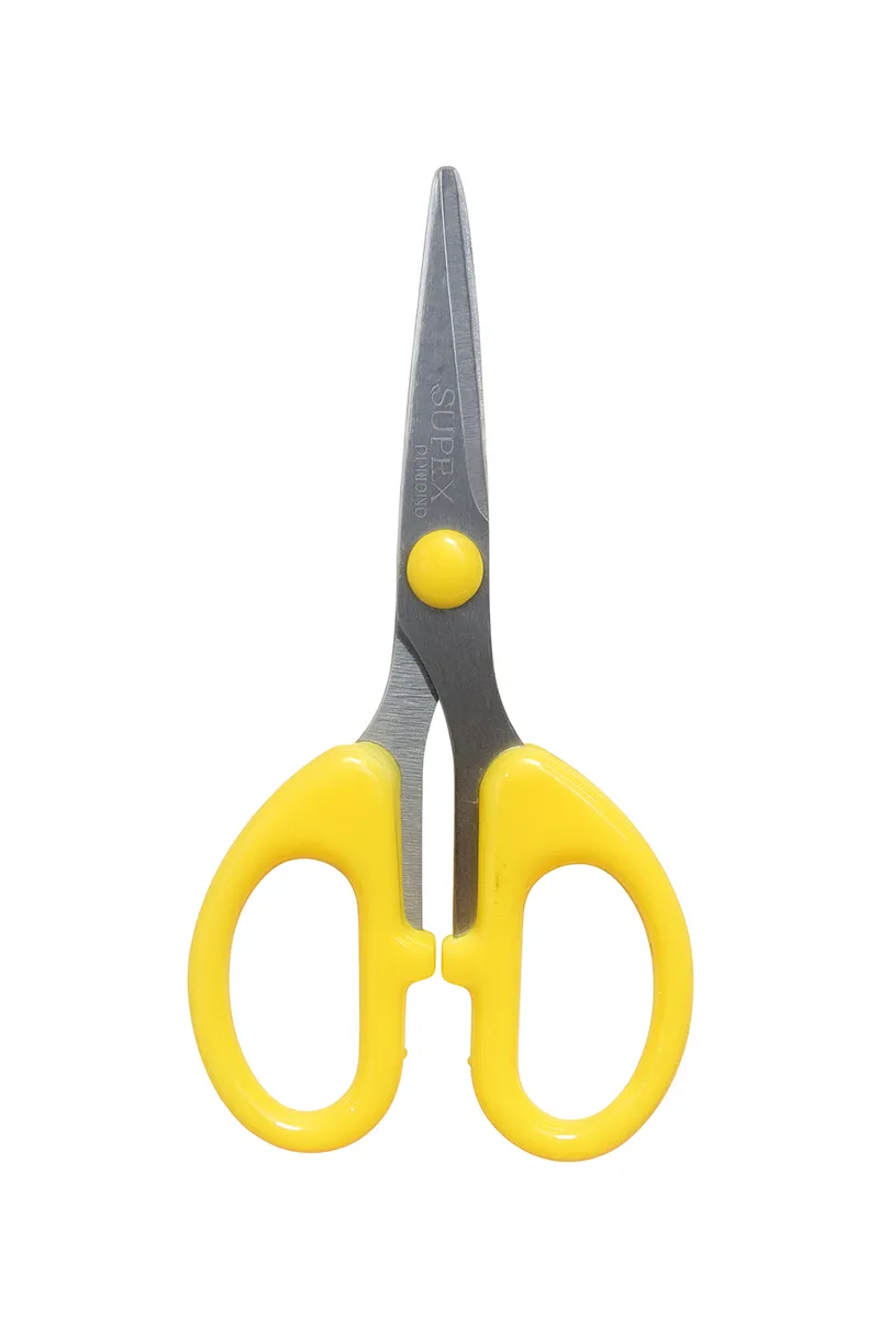 Plastic & Stainless Steel Multipurpose Scissor, Yellow - 12 Cm