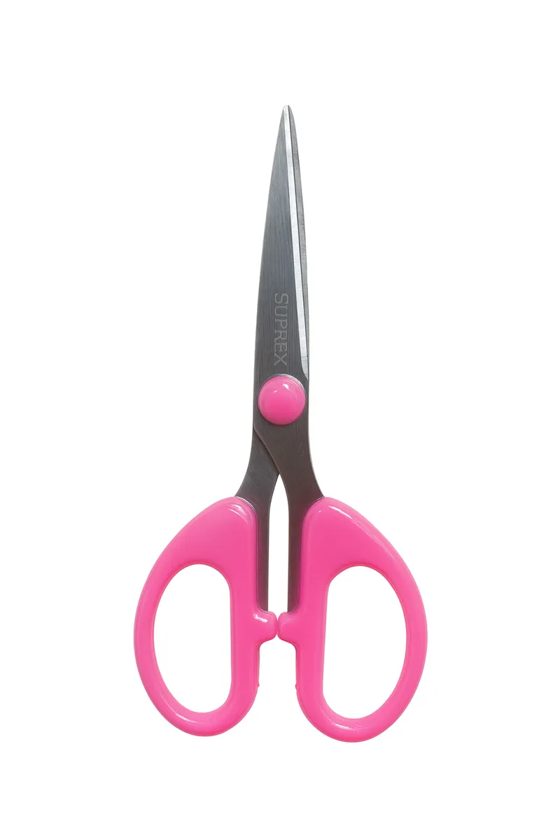 Plastic & Stainless Steel Multipurpose Scissor, Pink - 15 Cm
