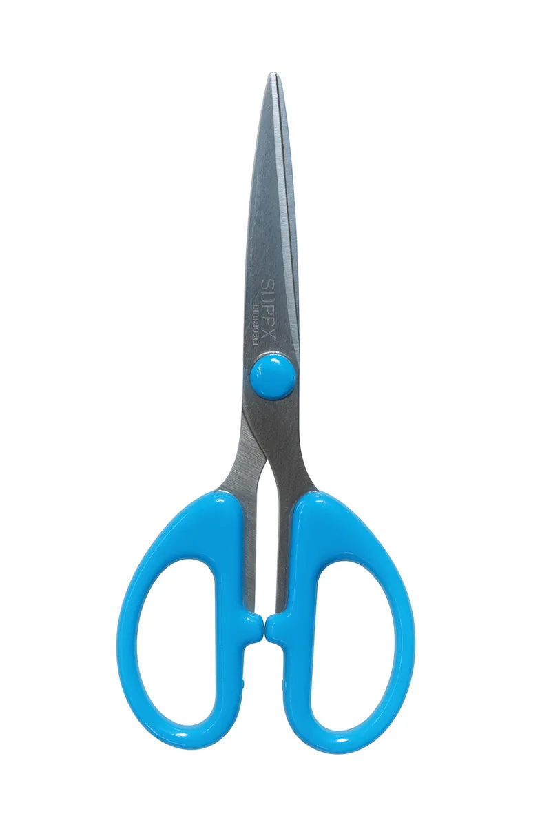Plastic & Stainless Steel Multipurpose Scissor, Blue - 17 Cm