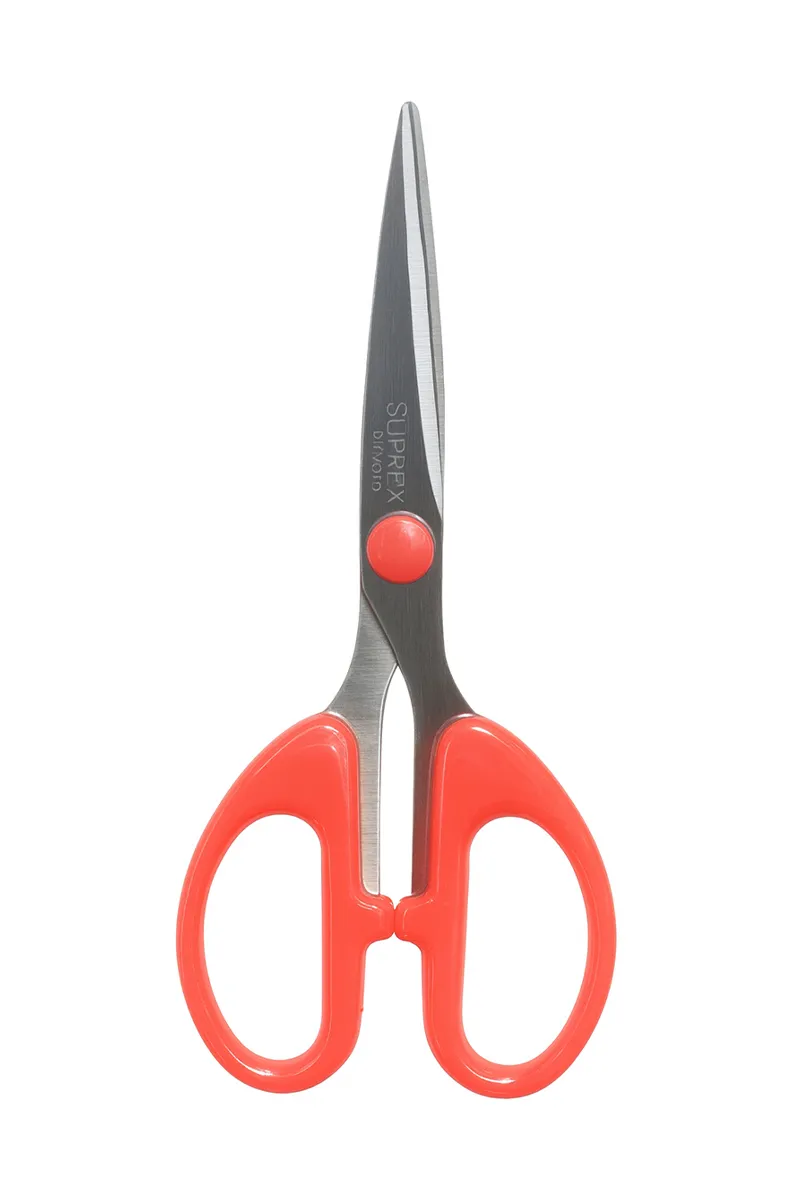 Plastic & Stainless Steel Multipurpose Scissor, Orange - 17 Cm