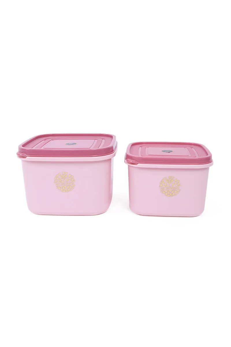 Sunshine Plastic Storage Container - 2 Pcs