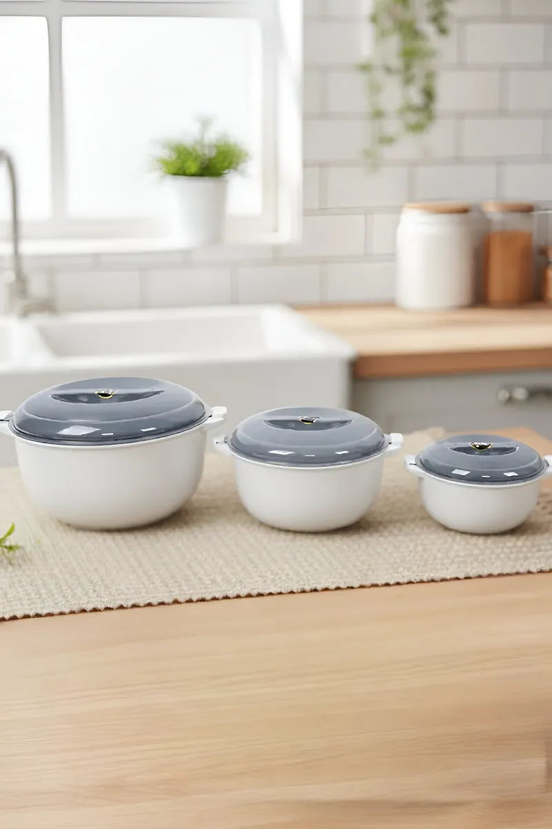 Sunshine Plastic Casserole Set - 3 Pcs