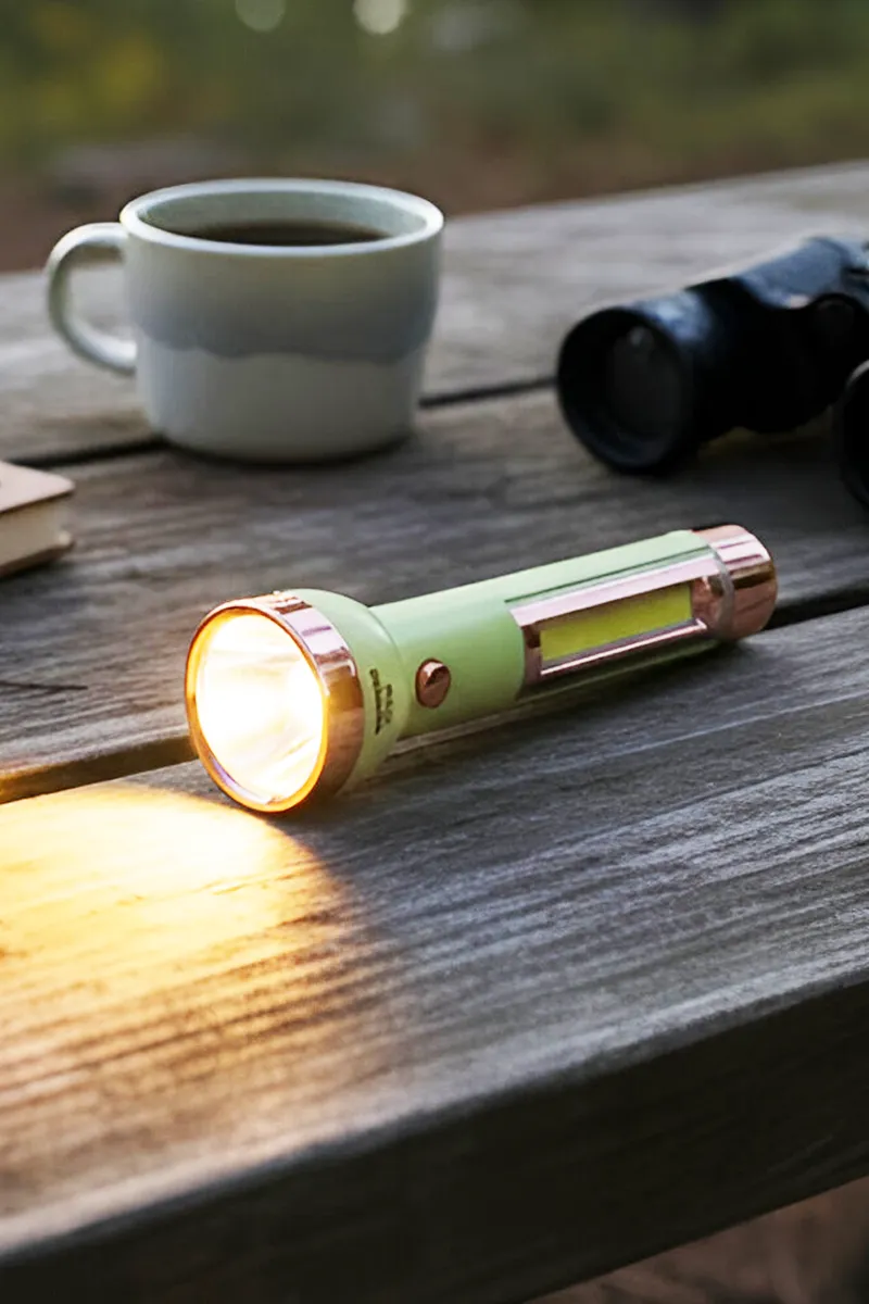 Rechargeable Pocket-Friendly LED Torch/Flashlight with Charger (Green) HK000359LEDTORGRE1
