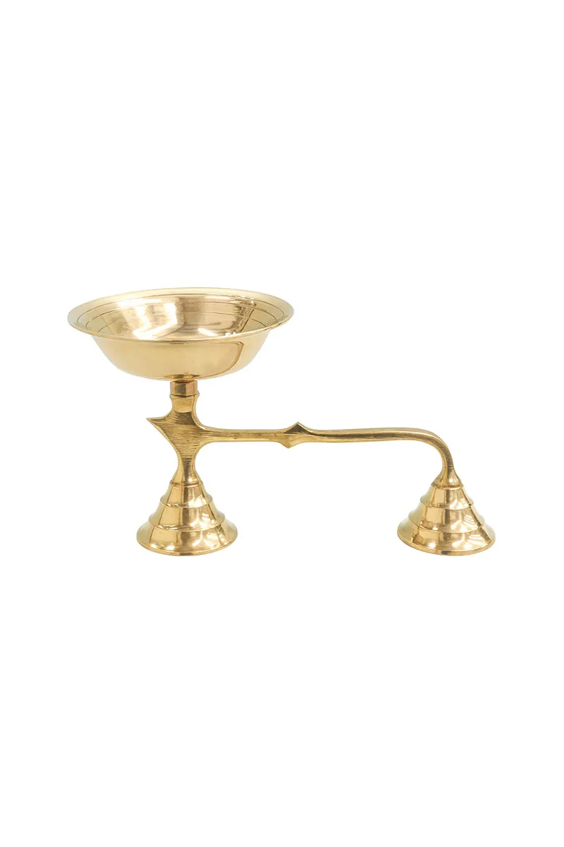 Brass Aarti Holder, Gold - 9x16 Cm HK000371DHOSTDGLD