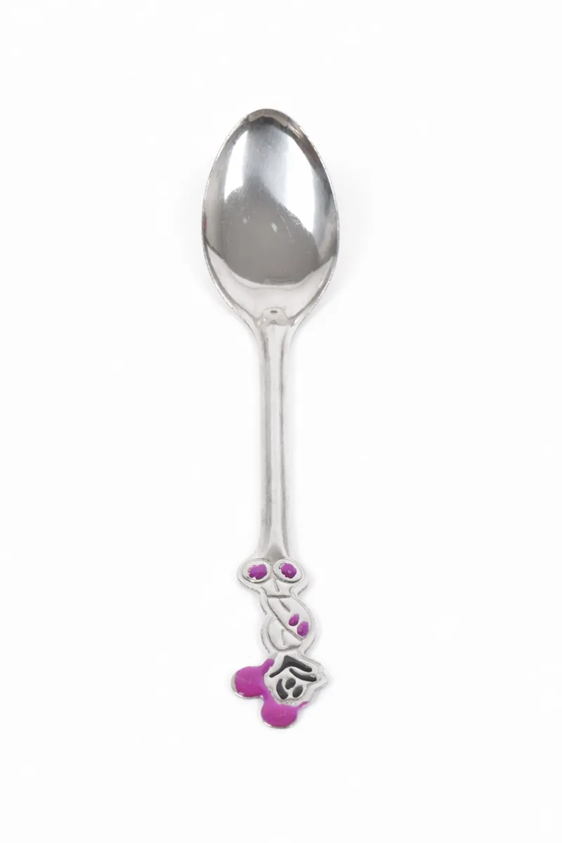 Stainless Steel Mickey Mouse Dessert Spoon, Pink - 16 Cm