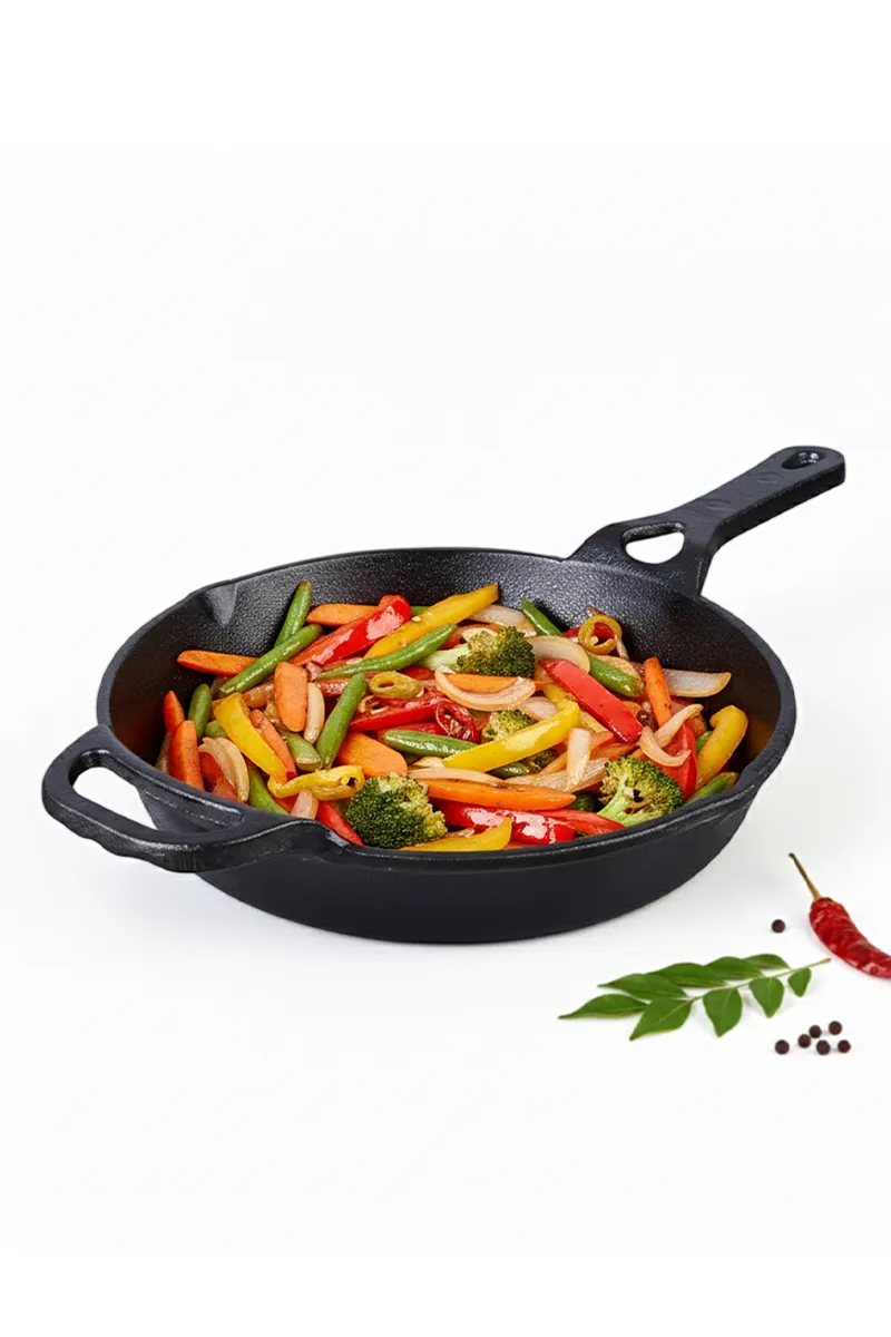 Bluevel Cast Iron Skillet Fry Pan, 10.25 Inch / 26 Cm, 2 L, 2.5 Kg, 100% Pure & Toxin-free, Pre-seasoned, Induction, Naturally Non-stick