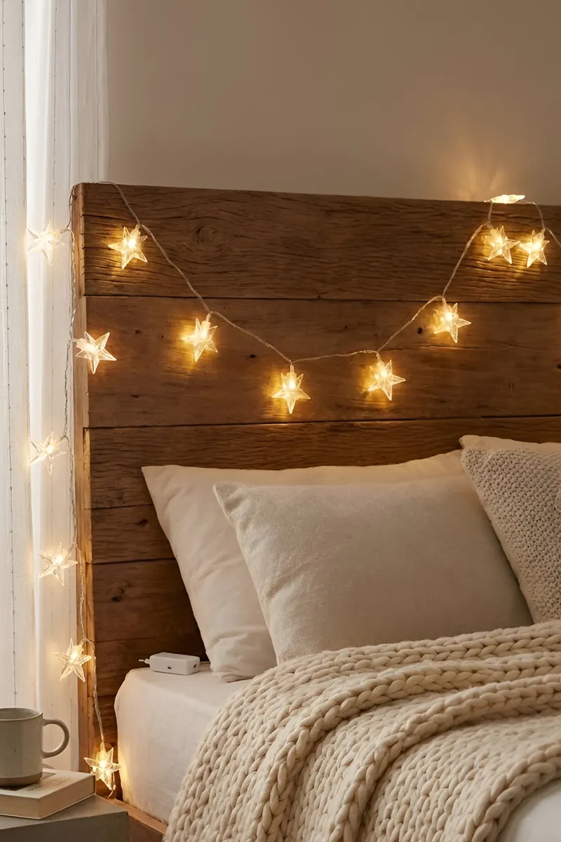 Star Shaped Design LED String Lights for Christmas Décor, Home Décor, Festive Décor (Transparent)