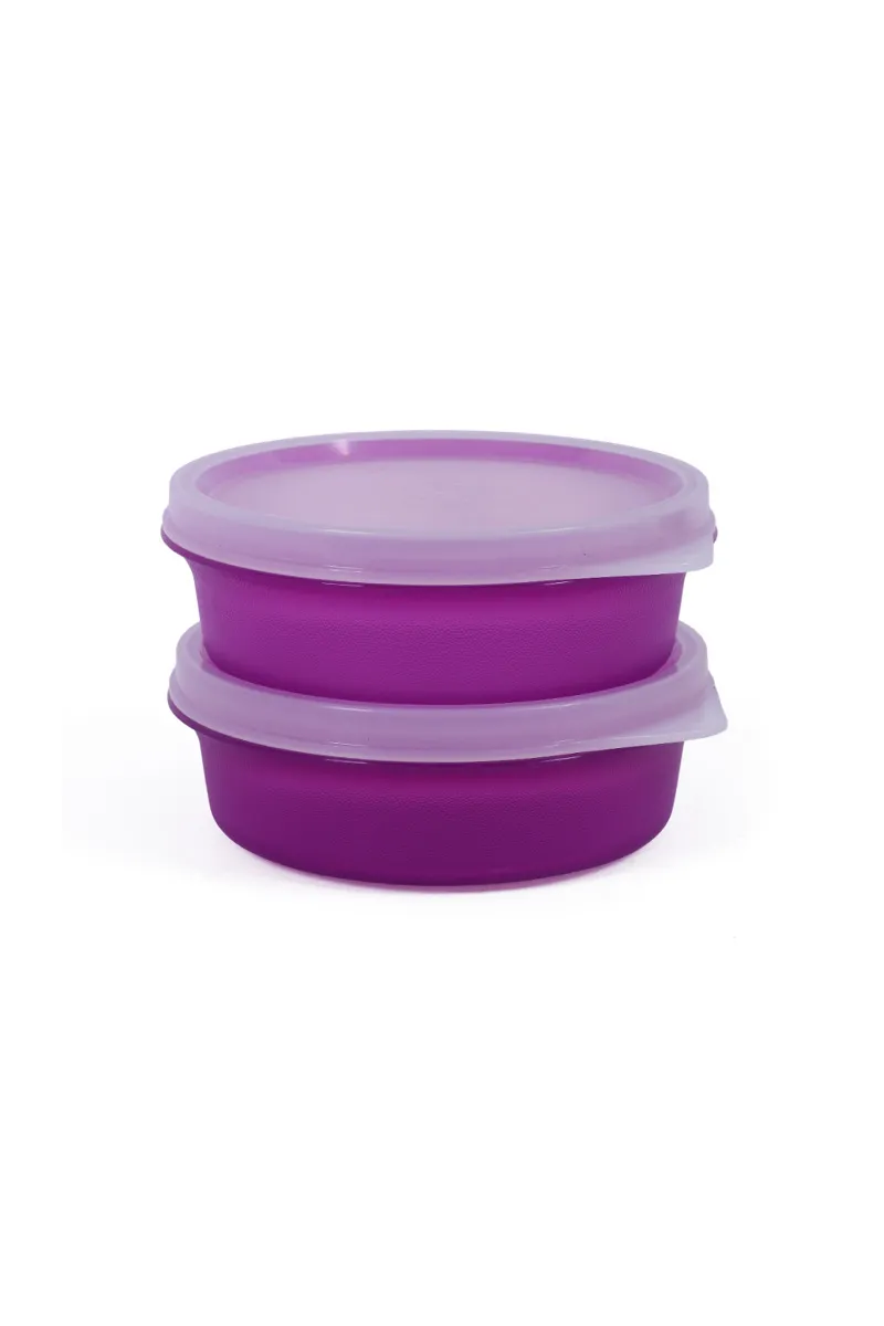 MyBento Plastic BPA Free Twin Store Container Set, Lavender - 265 ML