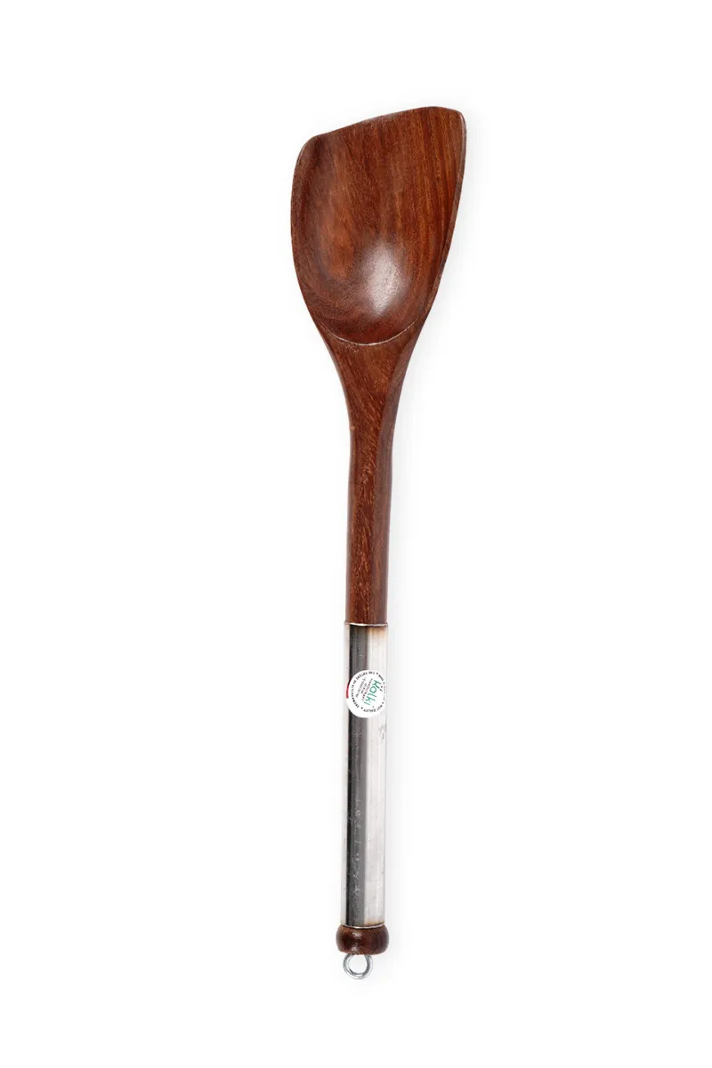 Kalki Wooden & Stainless Steel Ladle - 33 Cm