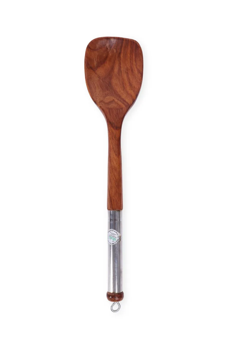 Kalki Wooden & Stainless Steel Ladle - 33 Cm