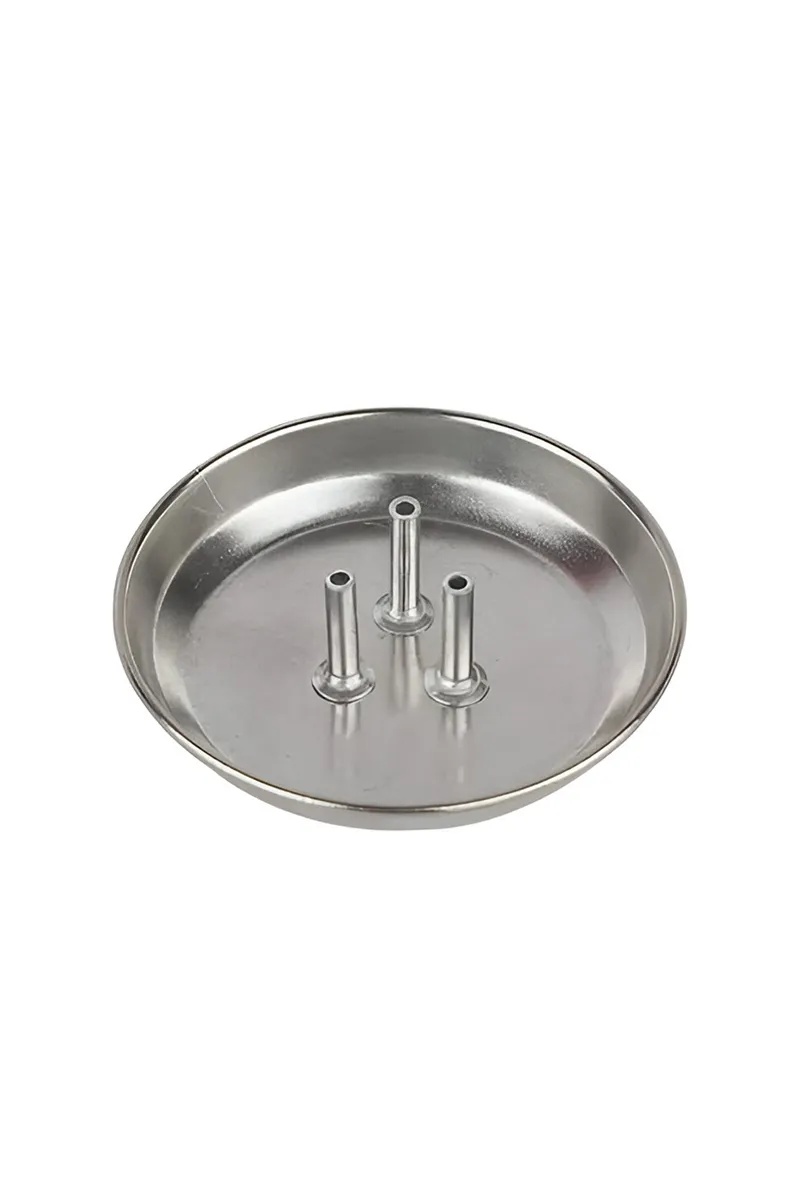 Stainless Steel Agarbatti Plate, Silver - 7 Cm