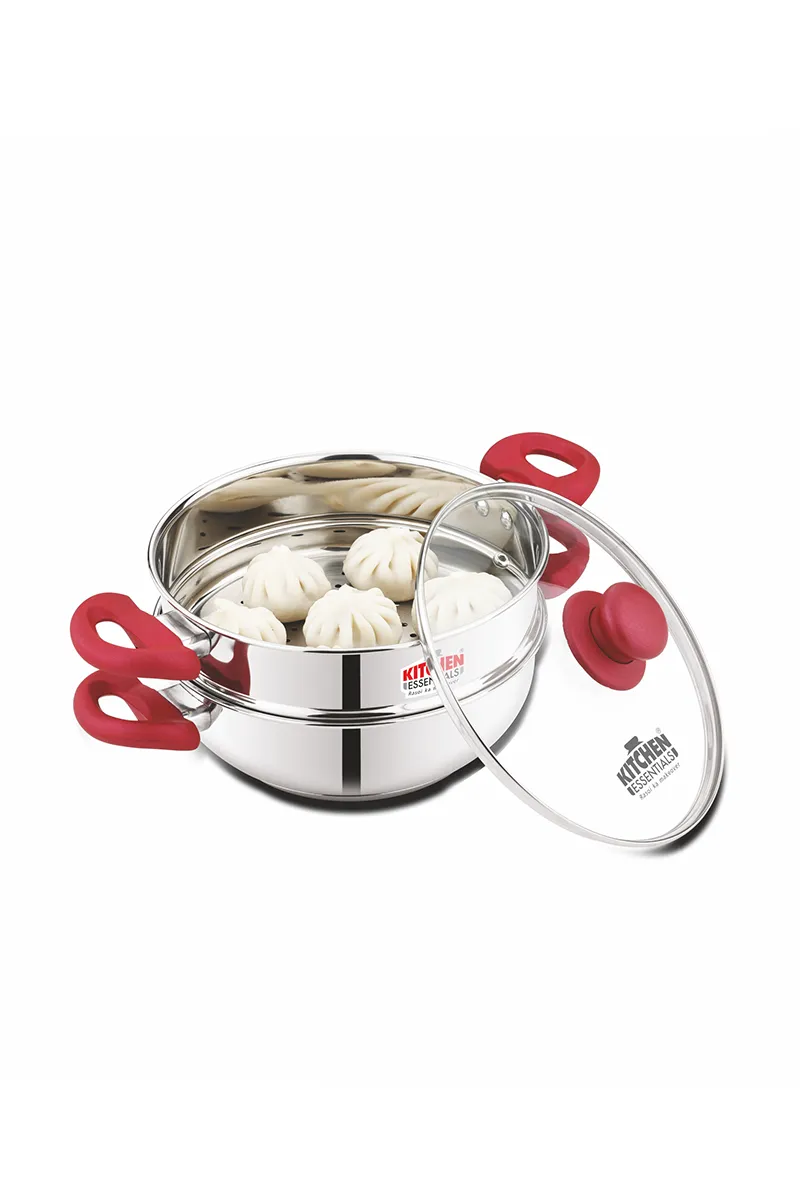 Kitchen Essential 2 in 1 Kadai & Steamer with Lid - 2.25 Ltr