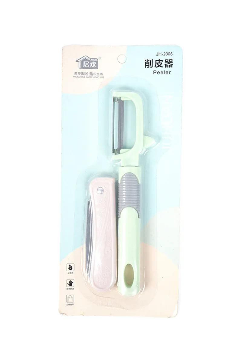 Plastic Knife & Peeler, Assorted - 24 Cm HK000663KNPEELASS