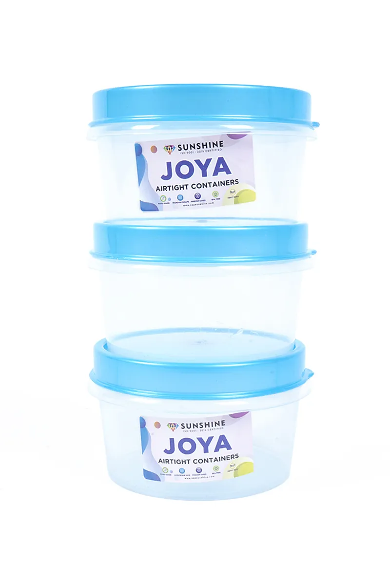 Sunshine Plastic Joya Mini Container, 3 Pcs - 550 ML Each