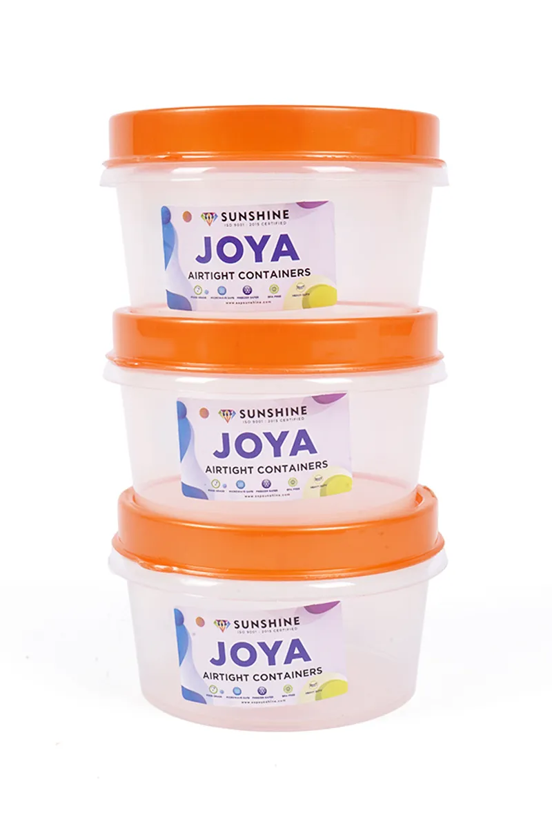 Sunshine Plastic Joya Mini Container, 3 Pcs - 550 ML Each