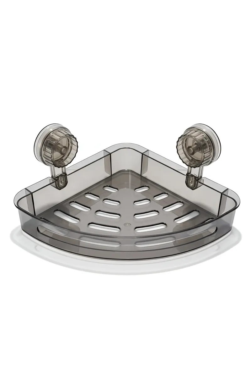 Plastic Multiuse Corner Rack, Black - 26 Cm