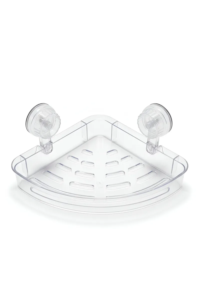 Plastic Multiuse Corner Rack, White - 26 Cm