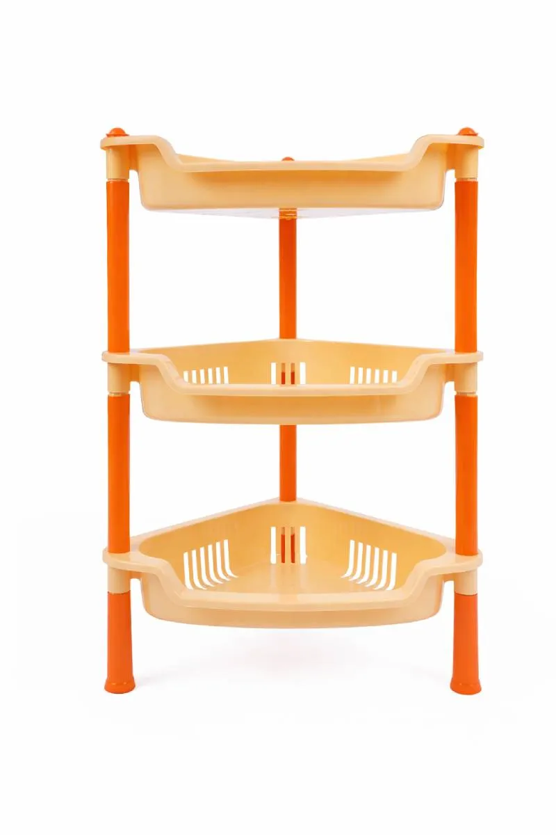 Joyful Plastic Triangle 3 Layer Storage Rack - 49 Cm