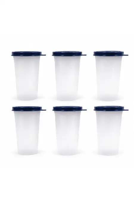 MyBento Plastic BPA Free Container Set, Blue - 1000ml*6