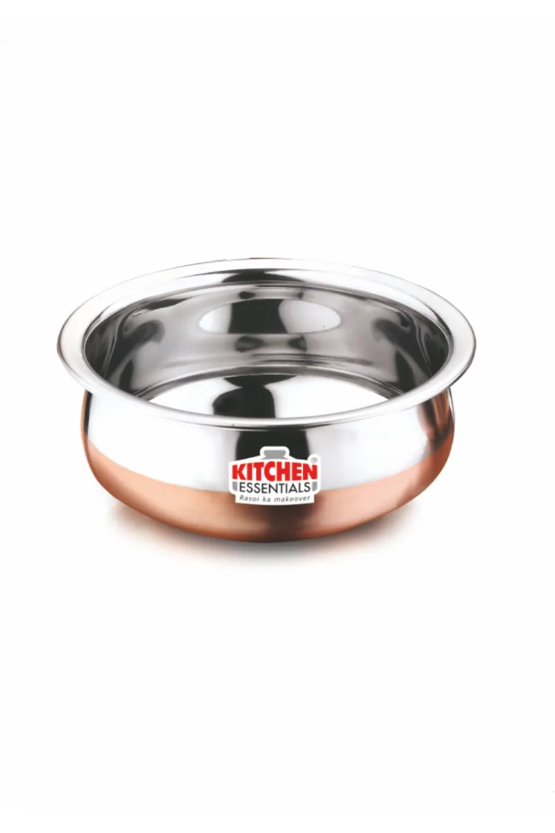 Kitchen Essential Stainless Steel Handi with Copper Bottom - 950ml