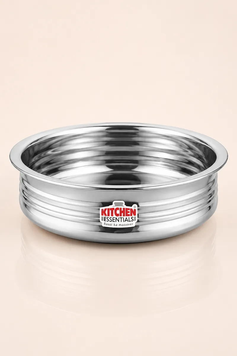 Kitchen Essential Stainless Steel Urli, Silver - 650 ML