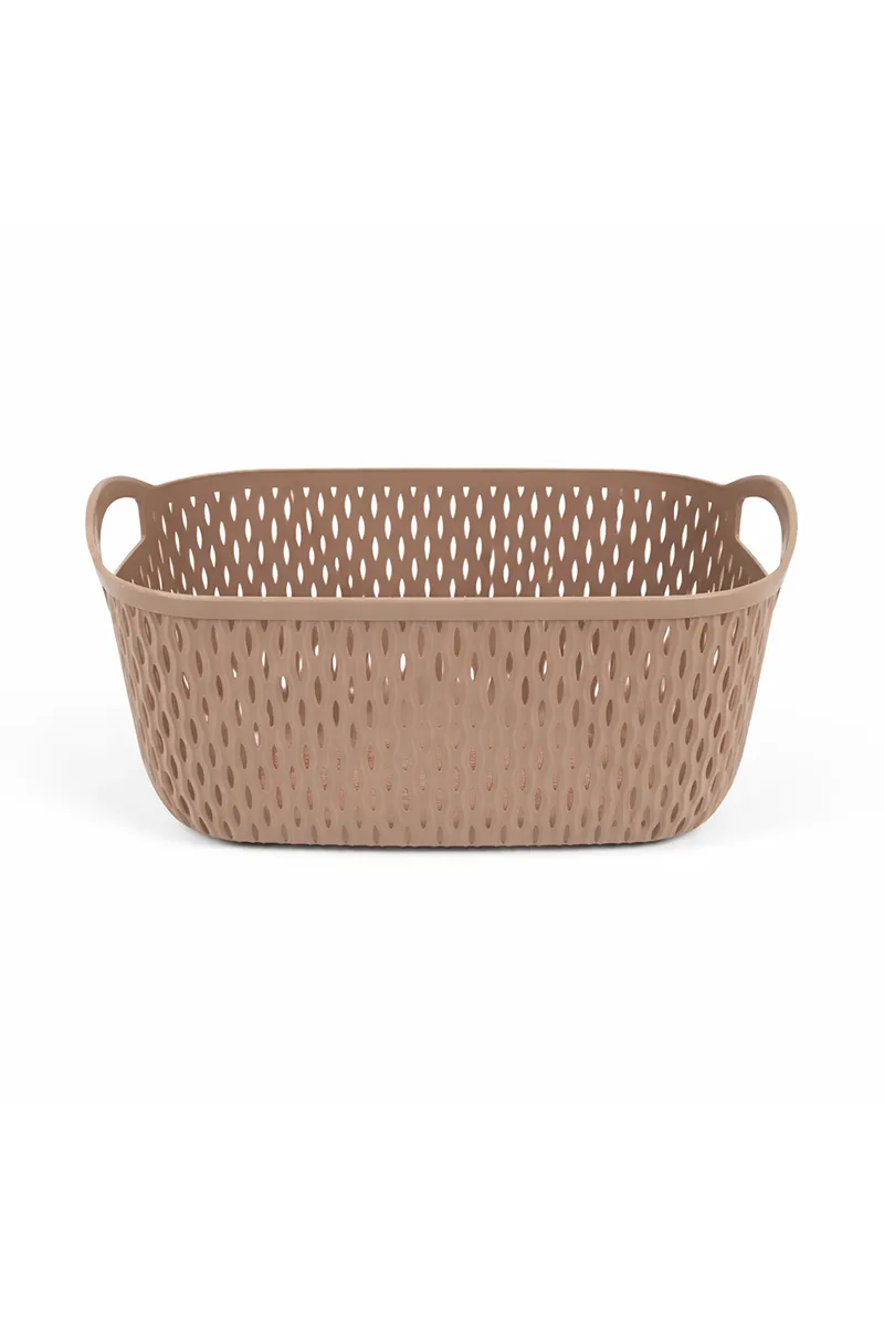 Nakoda Plastic Basket, 18 x 12 Cm - Brown HK1407BASBRO