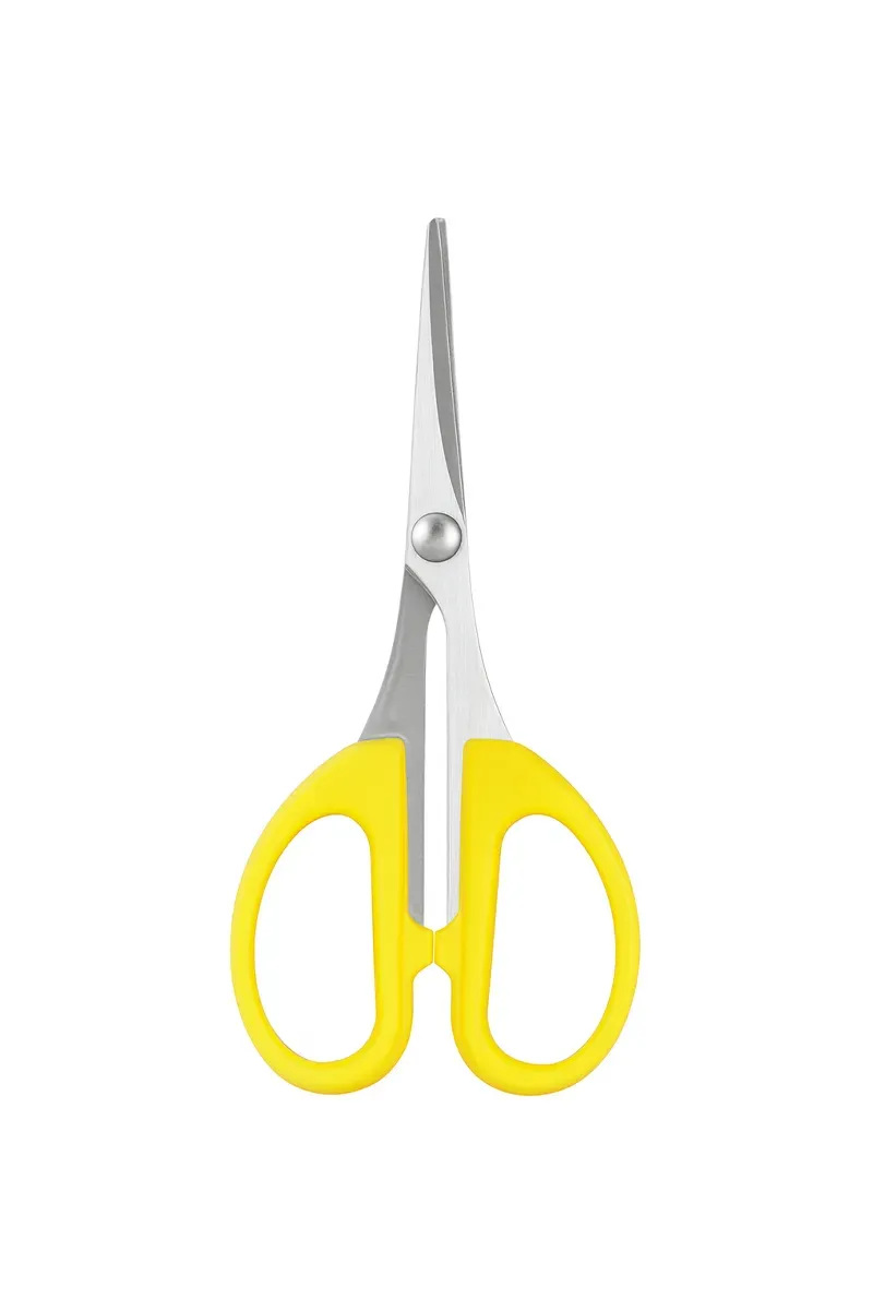 Plastic & Stainless Steel Multipurpose Scissor, Yellow - 14 Cm