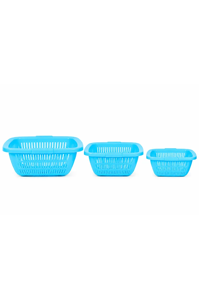 Plastic Della Storage Basket Set - 3 Pcs