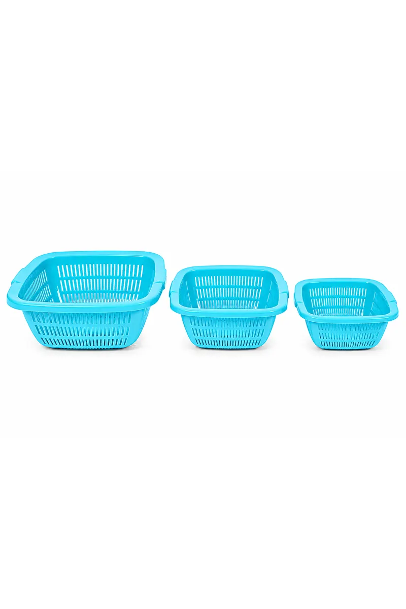 Plastic Della Storge Basket Set - 3 Pcs