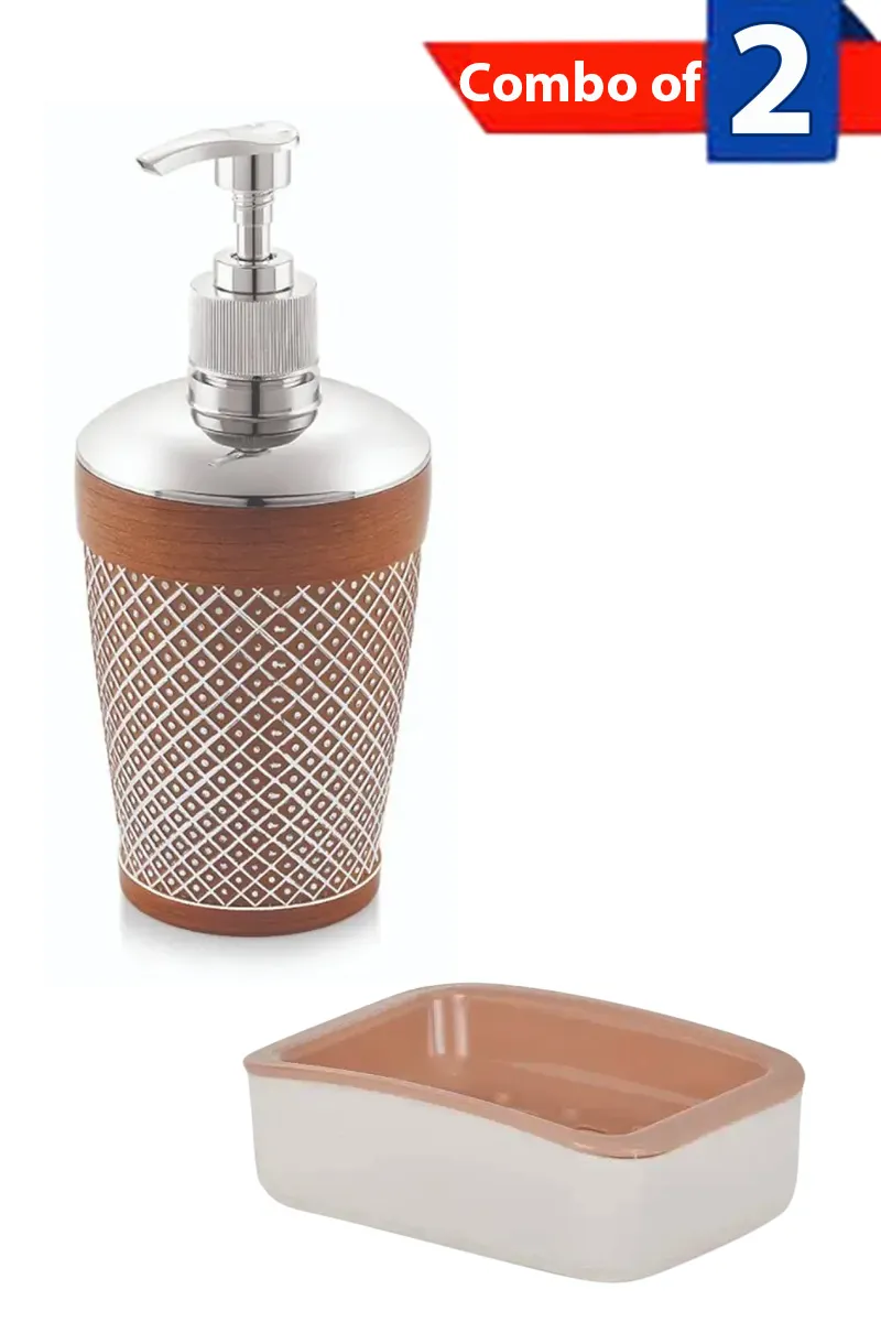 Plastic Dispenser and Soap Case - Combo of 2