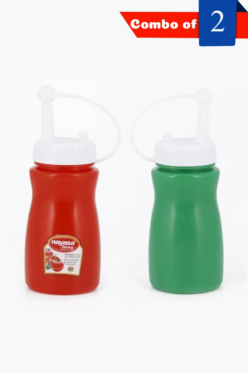 Nayasa Plastic Ketchup Bottle - Combo of 2