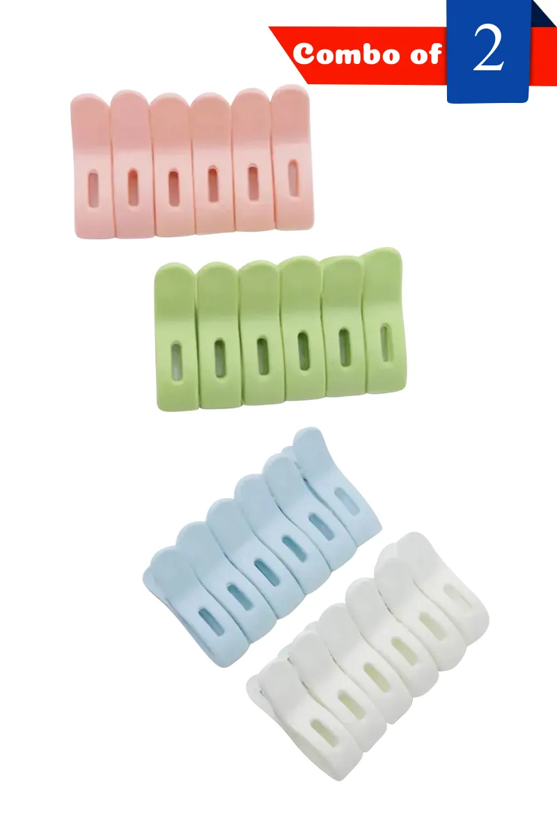 Plastic Cloth Hanging Clips - Combo of 2