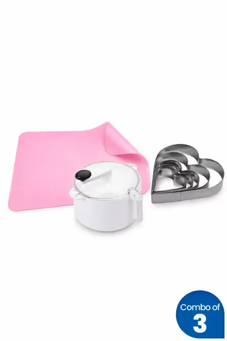 Atta Maker, Cake & Cookies Mould and Dough Mat - Combo of 3