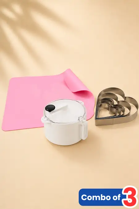 Atta Maker, Cake & Cookies Mould and Dough Mat - Combo of 3