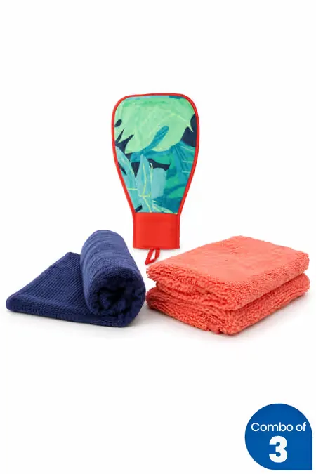 Bath, Face and Kitchen Towel - Combo of 3