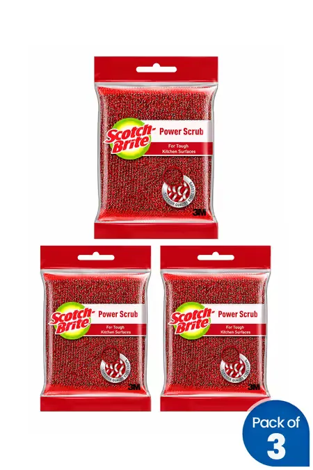 Scotch Brite Power Scrub for Kitchen Surface - Pack of 3