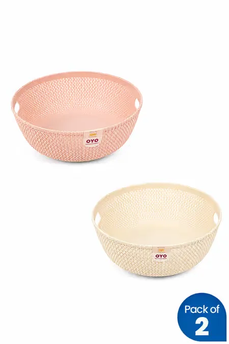 Nakoda Plastic Multiuse Basket - Pack of 2