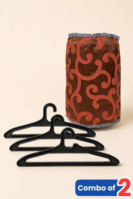 Home Essentials, Water Can Cover and Cloth Hanger Set - Combo of 2