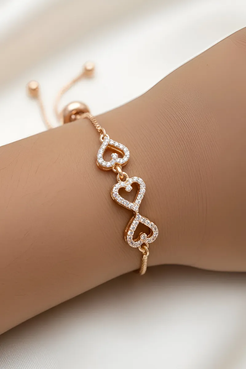 Gold Heart Bracelet for Litle Girls