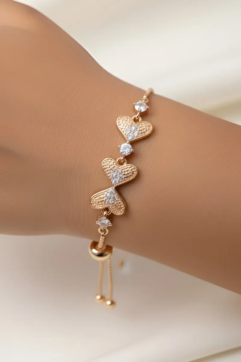 Gold Heart Bracelet for Little Girls JWBR000044GOL