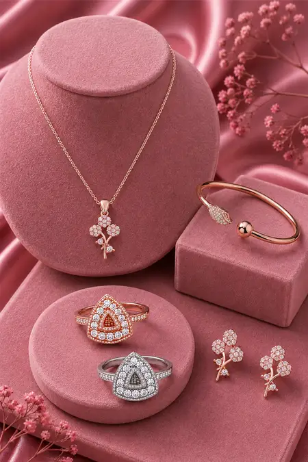 Women's Fashion Jewellery Combo - Pack of 3 (Necklace, Earrings, Big Kada & Ring)