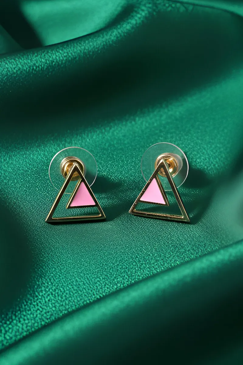 Triangle Shape Stud Earrings for Girls JWE0000022PIN