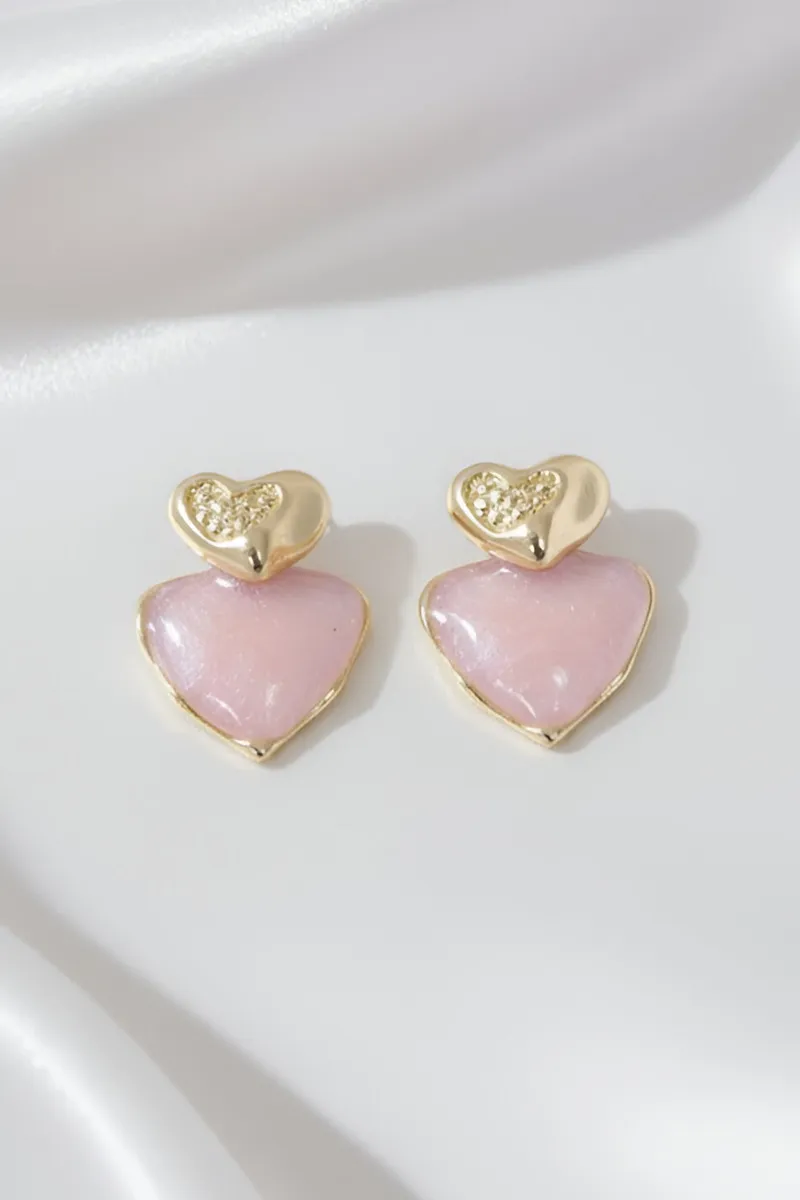 Heart Shape Stud Earrings for Girls JWE0000030PIN