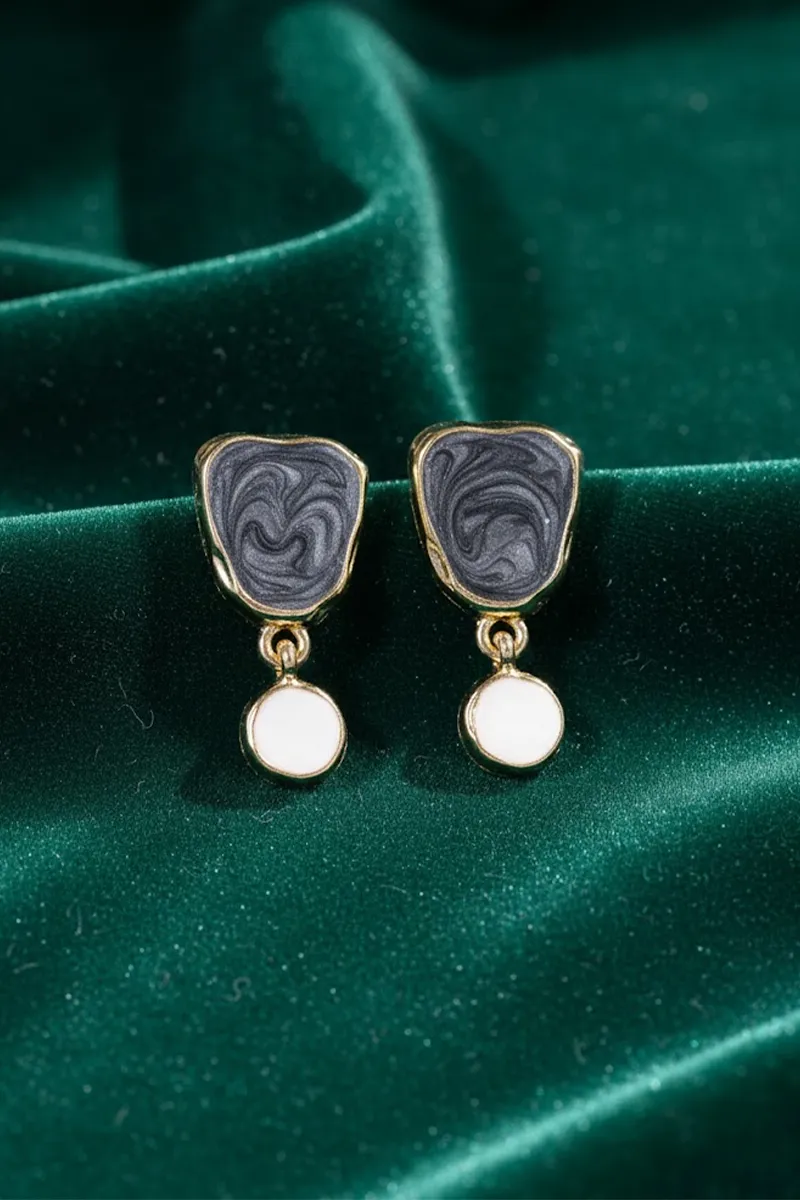 Geometric Design Drop Earrings for Girls