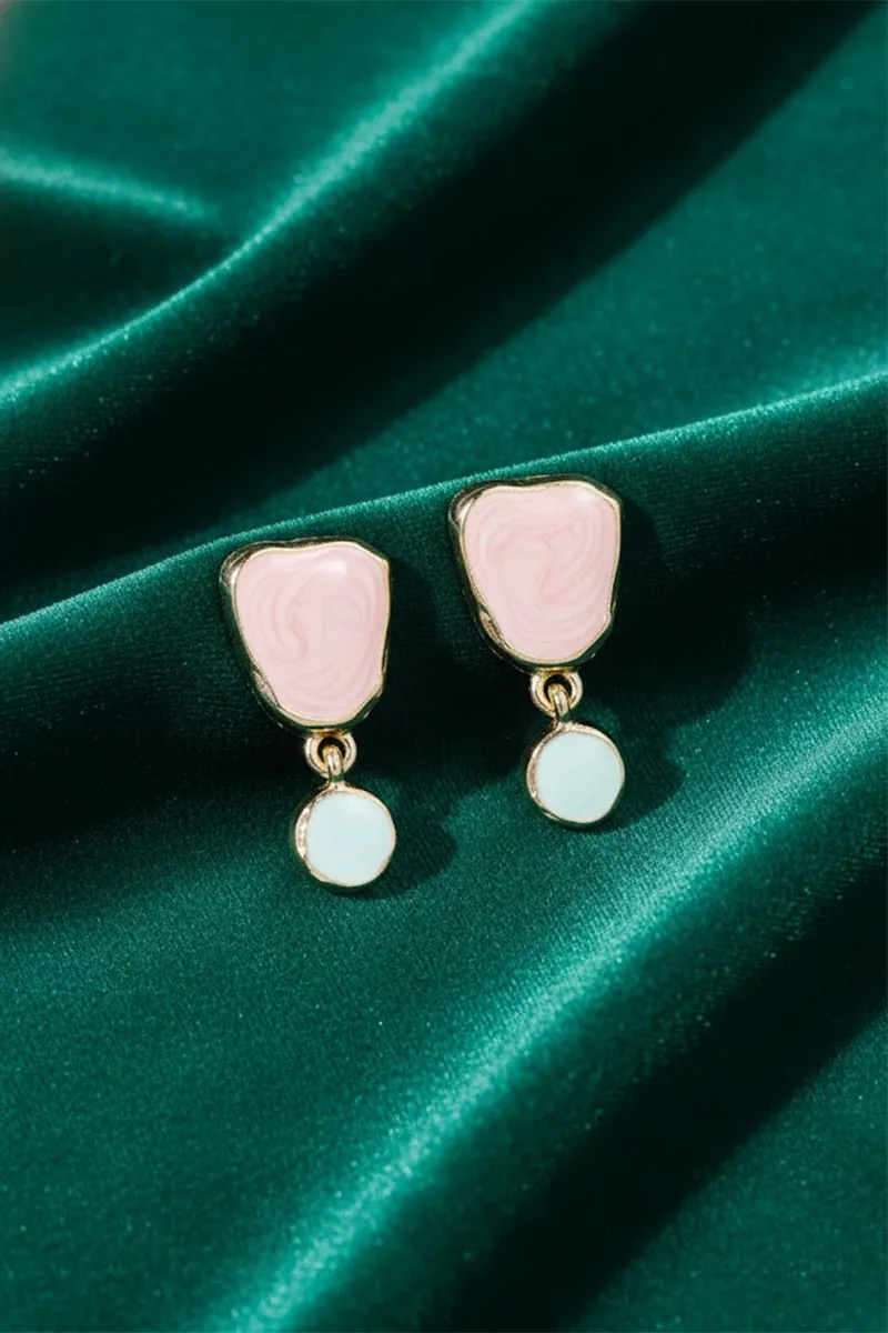 Geometric Design Drop Earrings for Girls