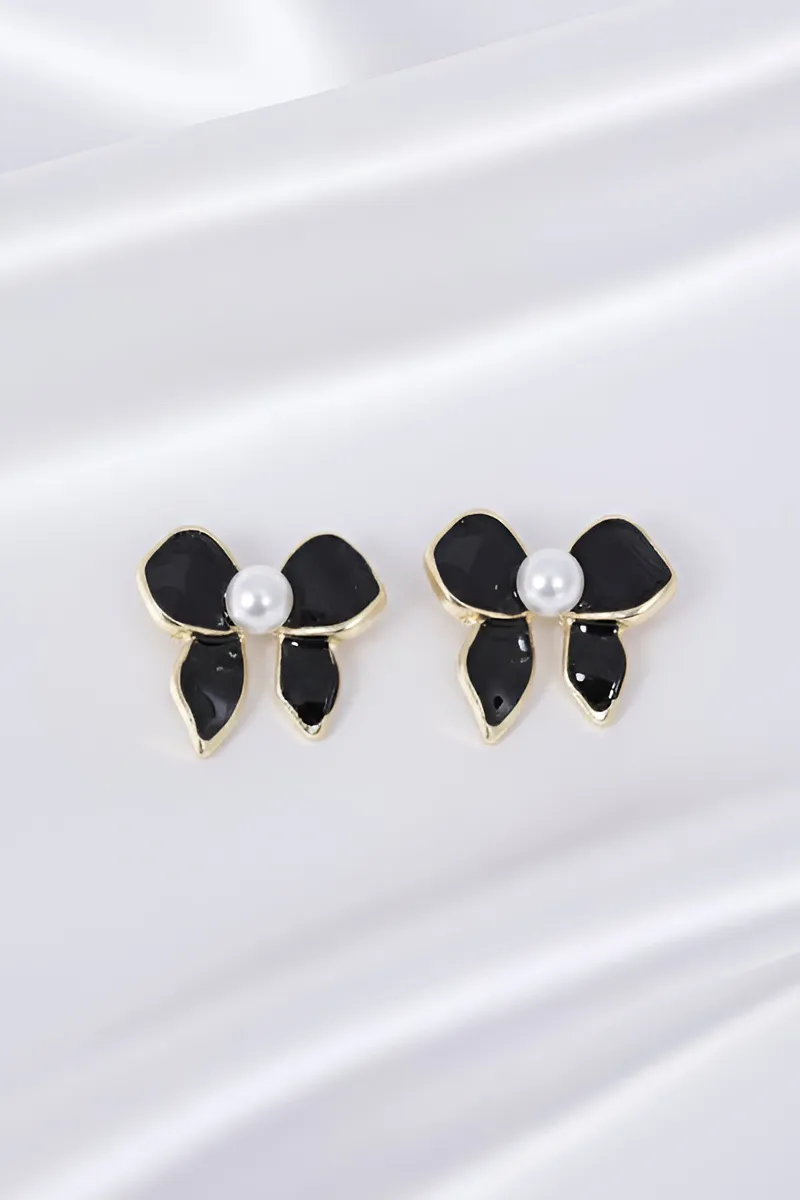 Bow Shape Stud Earrings for Girls JWE0000037BLA
