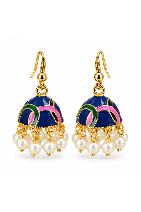 Meenakari Jhumki Earrings for Women