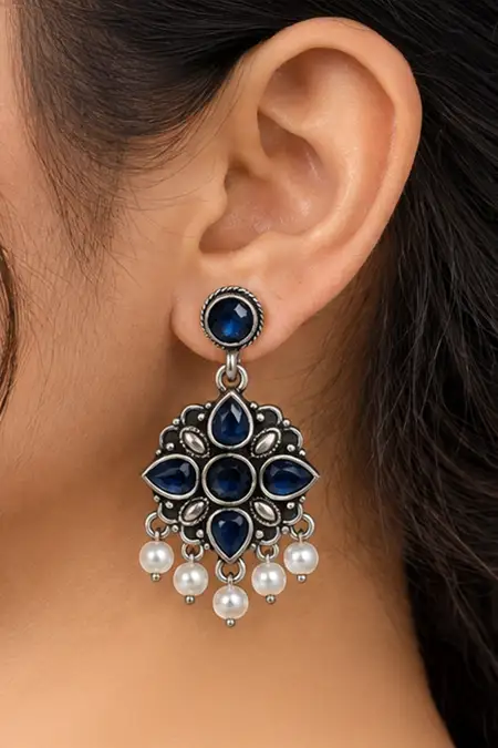 Oxidised Dangle Earrings for Women