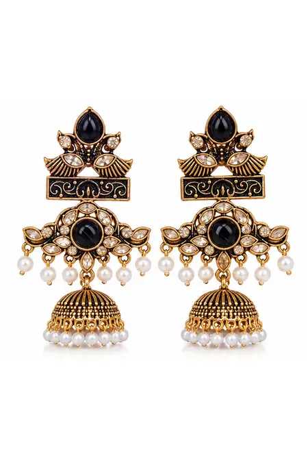 Oxidised Jhumka Earrings for Women