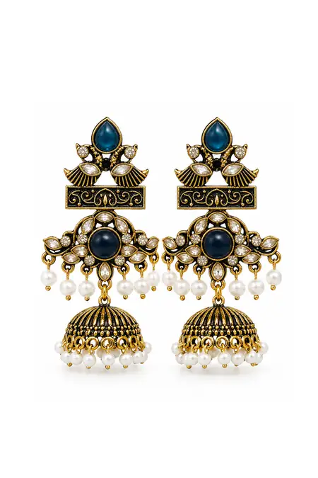 Oxidised Jhumka Earrings for Women